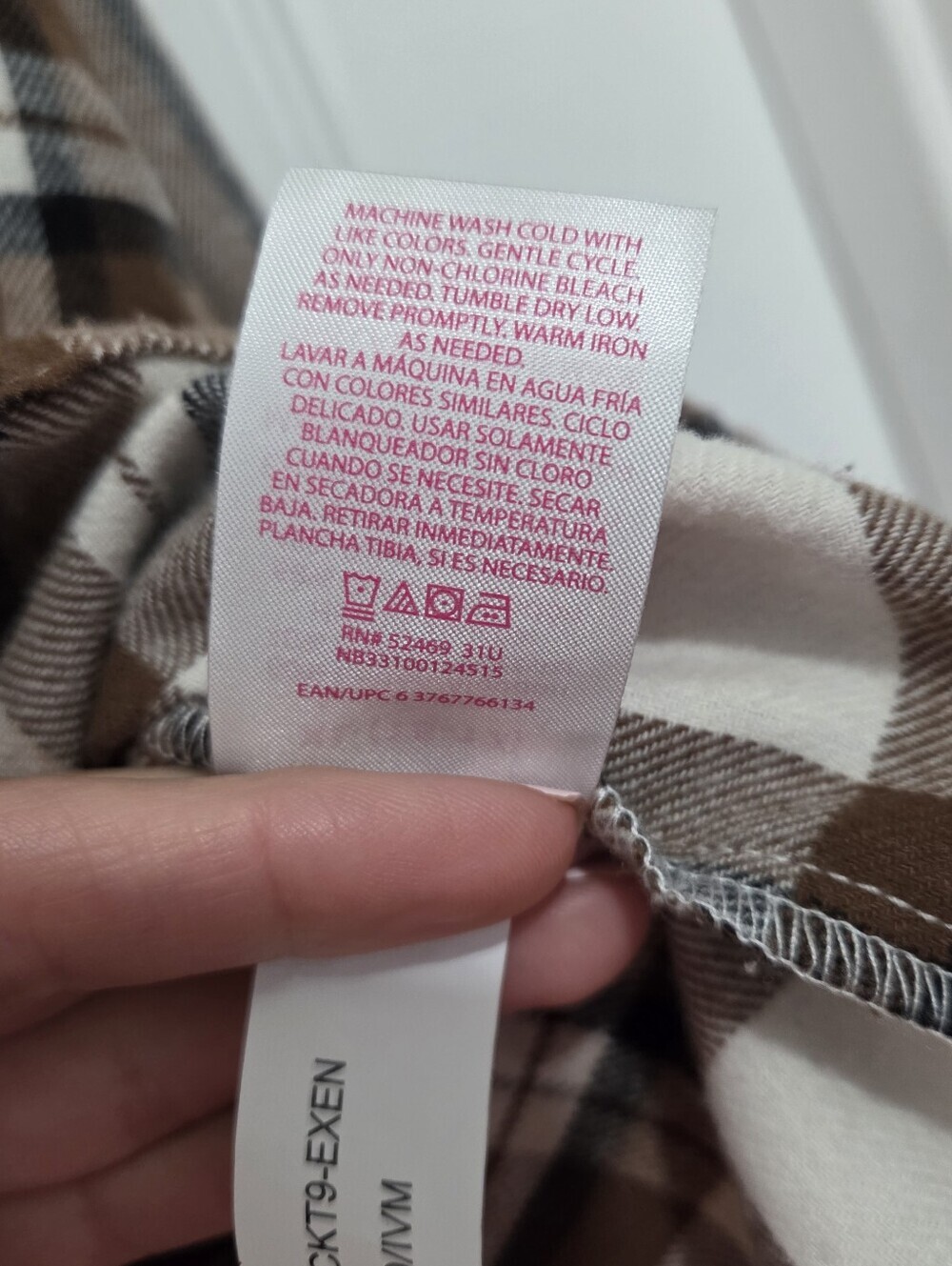 No Boundaries Womens Flannel Shirt Hooded Cropped Plaid Brown White XL - Picture 9 of 10